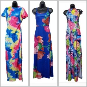 (Lot Of 3)Vibrant Multicolor Maxi Dresses